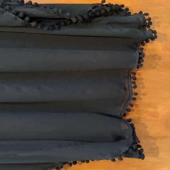 Bleu Rod Beattie Gypset Chiffon V-Neck Caftan Swim Cover Up In Blavk Size L - Picture 5 of 11